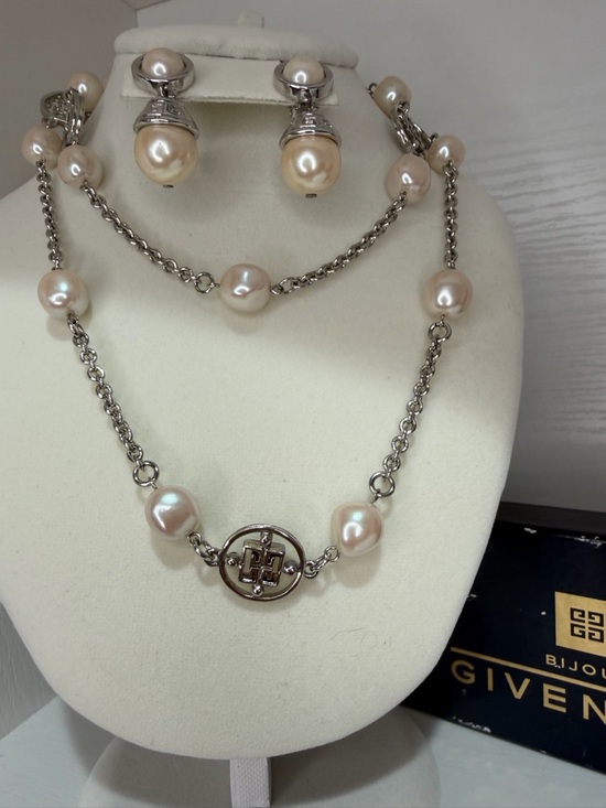 Givenchy Jewelry - Givenchy Pearl Necklace and Earrings
